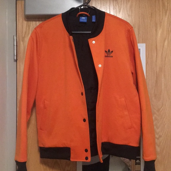 orange adidas bomber jacket